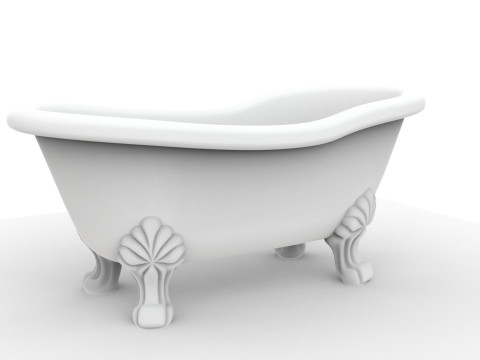 Clawfoot Bathtub Vintage Bathroom Fixture 3D print model Modelo 3D