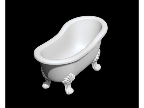Clawfoot Bathtub Vintage Bathroom Fixture 3D print model Modelo 3D
