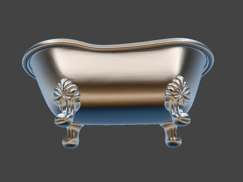 Clawfoot Bathtub Vintage Bathroom Fixture 3D print model Modelo 3D
