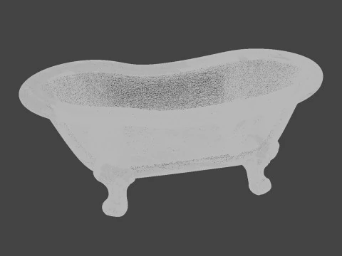 Clawfoot Bathtub Vintage Bathroom Fixture 3D print model 3D Model