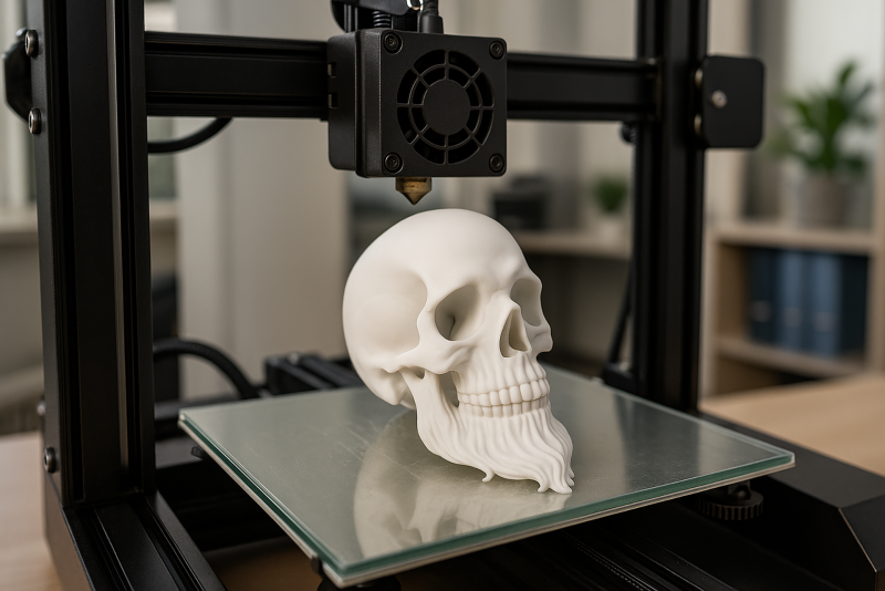 3D Printable Stylized Skull with Beard High-Detail Skeleton 3D print model 3D 모델 .c4d .max .obj .3ds .fbx .stl .blend