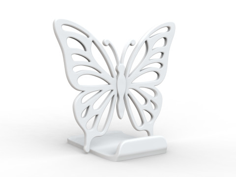 Butterfly Phone Stand 3D Printed Desk Accessory 3D print model 3D Baskı Modeli