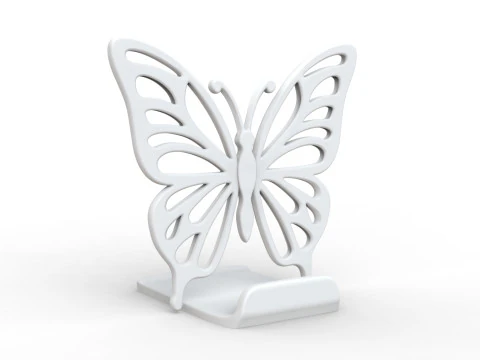 Butterfly Phone Stand 3D Printed Desk Accessory 3D print model 3D Print Model