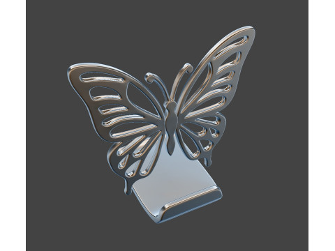 Butterfly Phone Stand 3D Printed Desk Accessory 3D print model 3D Baskı Modeli