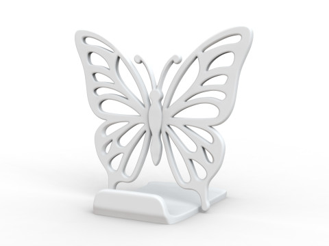 Butterfly Phone Stand 3D Printed Desk Accessory 3D print model 3D Baskı Modeli