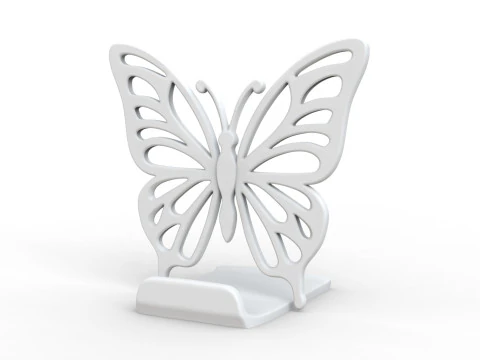 Butterfly Phone Stand 3D Printed Desk Accessory 3D print model 3D Print Model