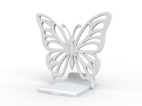 Butterfly Phone Stand 3D Printed Desk Accessory 3D print model 3D Baskı Modeli