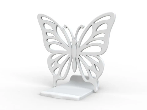 Butterfly Phone Stand 3D Printed Desk Accessory 3D print model 3D Print Model
