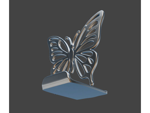 Butterfly Phone Stand 3D Printed Desk Accessory 3D print model 3D Baskı Modeli
