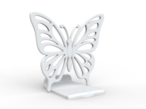 Butterfly Phone Stand 3D Printed Desk Accessory 3D print model 3D Baskı Modeli