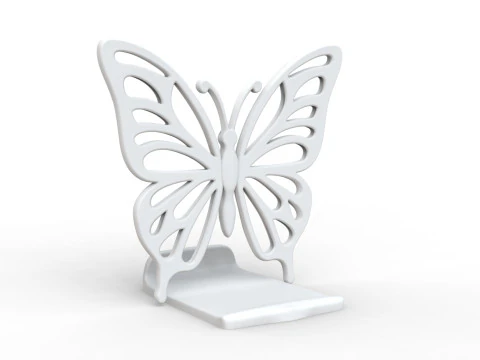 Butterfly Phone Stand 3D Printed Desk Accessory 3D print model 3D Print Model
