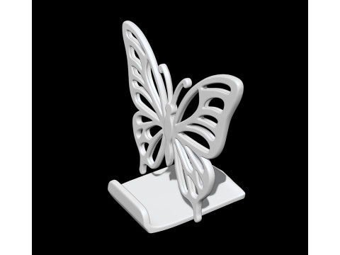 Butterfly Phone Stand 3D Printed Desk Accessory 3D print model 3D Baskı Modeli