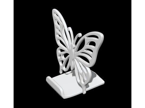 Butterfly Phone Stand 3D Printed Desk Accessory 3D print model 3D Print Model