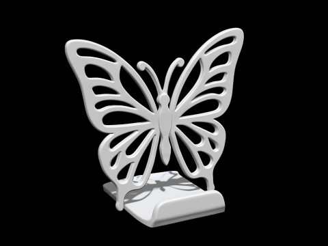 Butterfly Phone Stand 3D Printed Desk Accessory 3D print model 3D Baskı Modeli