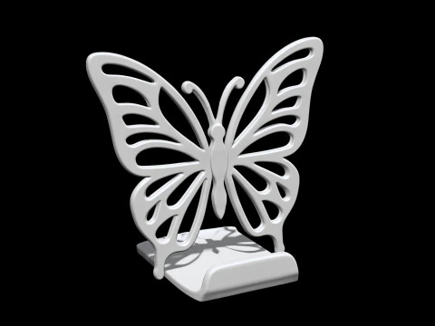 Butterfly Phone Stand 3D Printed Desk Accessory 3D print model 3D Print Model