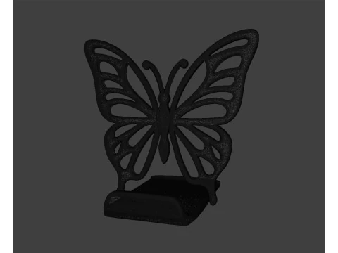 Butterfly Phone Stand 3D Printed Desk Accessory 3D print model 3D Print Model