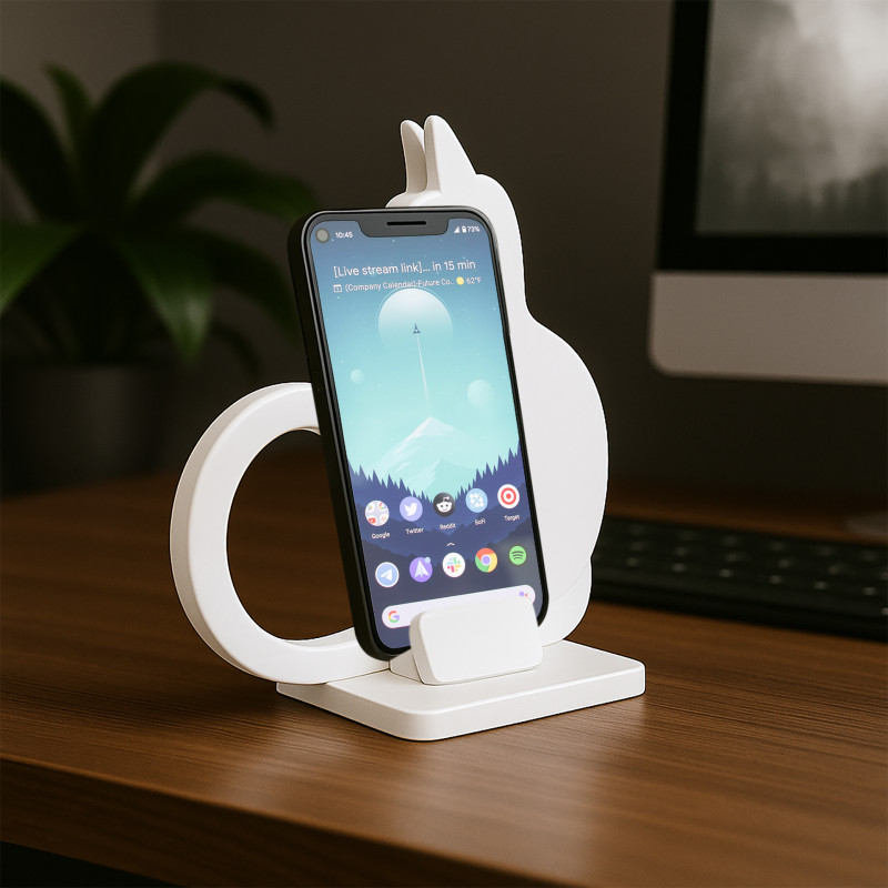 Cat Phone Stand 3D print model 3D Model .c4d .max .obj .3ds .fbx .stl .blend 