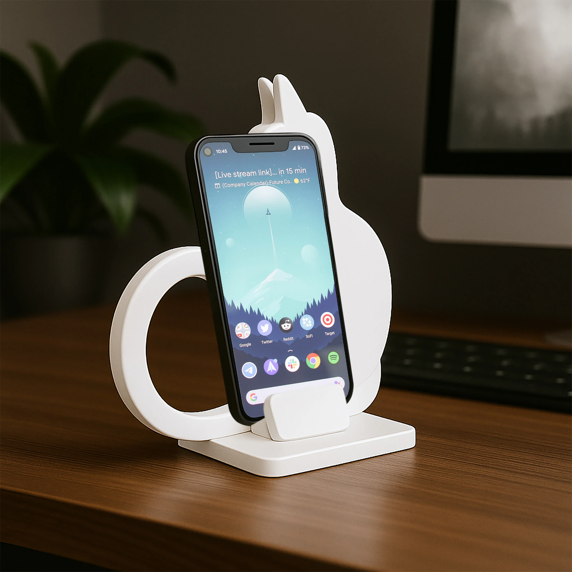 Cat Phone Stand 3D print model 3D Print Model .c4d .max .obj .3ds .fbx .stl .blend 