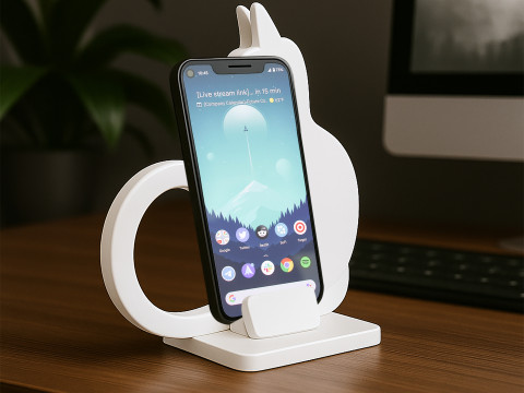 Cat Phone Stand 3D print model 3D Model