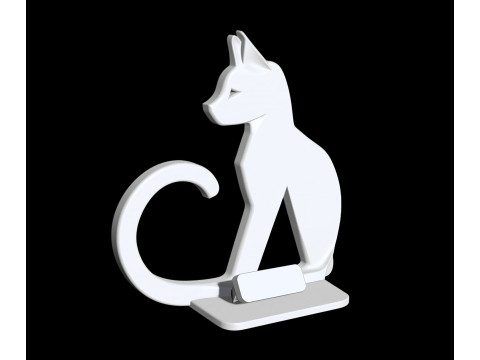 Cat Phone Stand 3D print model 3D Model