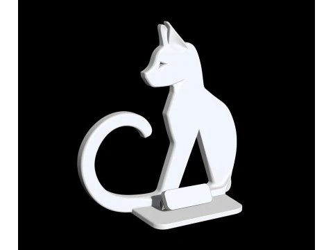 Cat Phone Stand 3D print model 3D Print Model