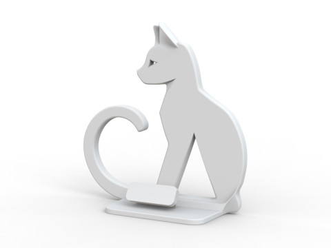 Cat Phone Stand 3D print model 3D Model