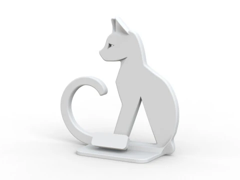 Cat Phone Stand 3D print model 3D Print Model