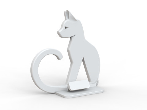 Cat Phone Stand 3D print model 3D Model