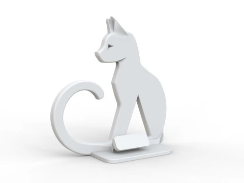 Cat Phone Stand 3D print model 3D Print Model