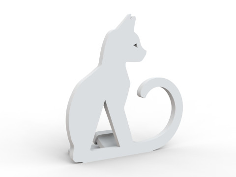 Cat Phone Stand 3D print model 3D Model