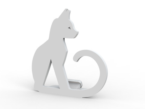 Cat Phone Stand 3D print model 3D Model