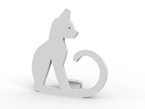 Cat Phone Stand 3D print model 3D Print Model