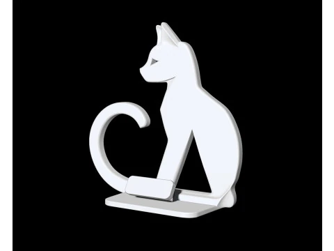 Cat Phone Stand 3D print model 3D Print Model