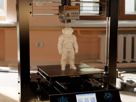 Astronauta STL - Figura de traje espacial para impress&atilde;o de alto detalhe Modelo de impress&atilde;o 3D Modelo de Impressão 3D