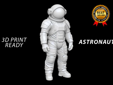 अंतरिक्ष यात्री एसटीएल - उच्च विवरण प्रिंट करने योग्य स्पेस सूट चित्र 3डी प्रिंट मॉडल 3D प्रिंट मॉडल