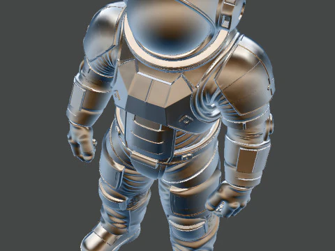 अंतरिक्ष यात्री एसटीएल - उच्च विवरण प्रिंट करने योग्य स्पेस सूट चित्र 3डी प्रिंट मॉडल 3D प्रिंट मॉडल