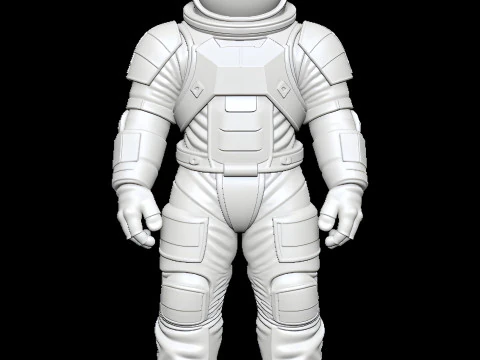 अंतरिक्ष यात्री एसटीएल - उच्च विवरण प्रिंट करने योग्य स्पेस सूट चित्र 3डी प्रिंट मॉडल 3D प्रिंट मॉडल