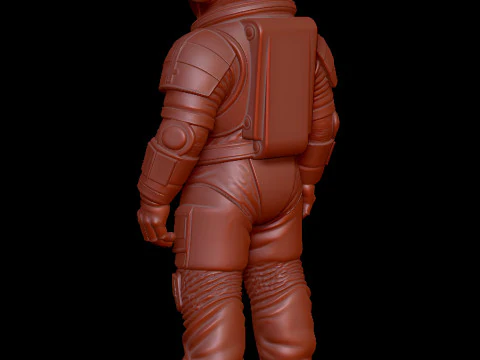 अंतरिक्ष यात्री एसटीएल - उच्च विवरण प्रिंट करने योग्य स्पेस सूट चित्र 3डी प्रिंट मॉडल 3D प्रिंट मॉडल