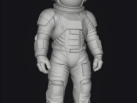 Astronaut STL - High Detail Printable Space Suit Figure 3D print model 3D Model