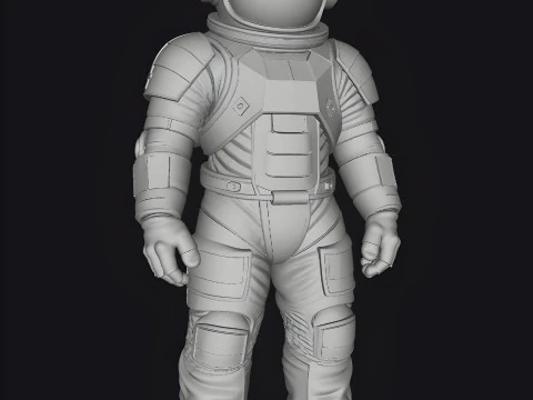 अंतरिक्ष यात्री एसटीएल - उच्च विवरण प्रिंट करने योग्य स्पेस सूट चित्र 3डी प्रिंट मॉडल 3D प्रिंट मॉडल