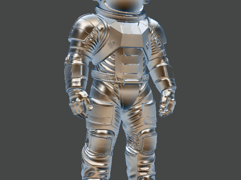 Astronaut STL - High Detail Printable Space Suit Figure 3D print model 3D Model