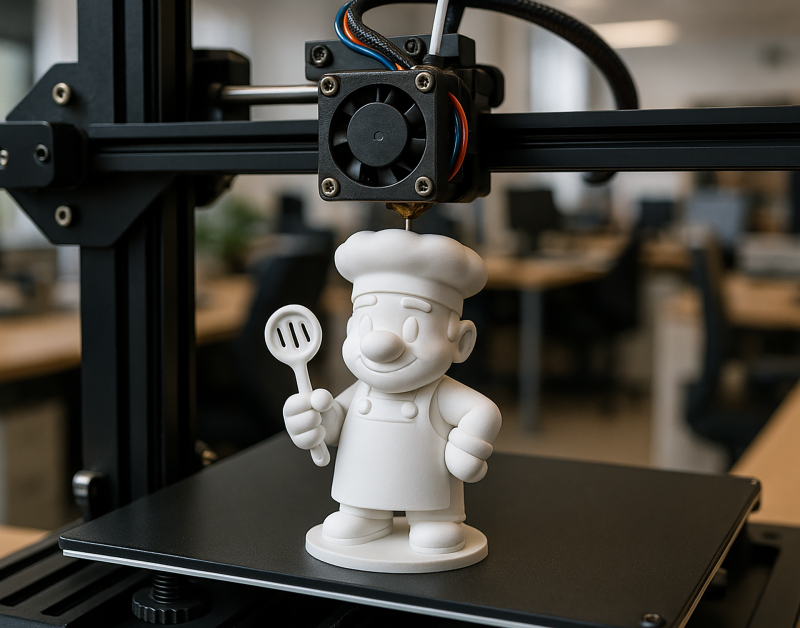 Cartoon Chef 3D print model 3D Model .c4d .max .obj .3ds .fbx .stl .blend