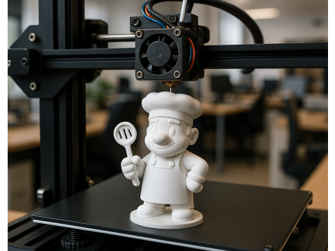 Cartoon Chef 3D print model Modelo 3D