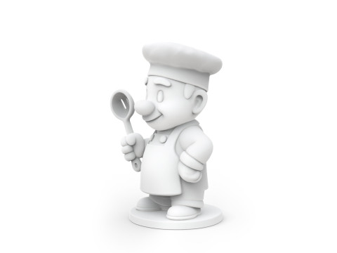 Cartoon Chef 3D print model 3D Model