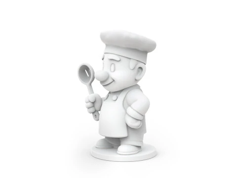 Cartoon Chef 3D print model 3D Print Model