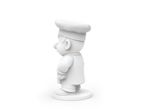 Cartoon Chef 3D print model 3D Model