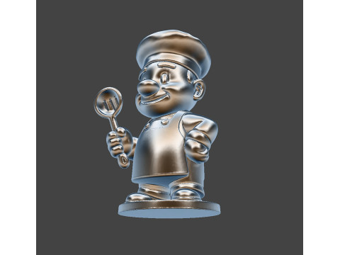 Cartoon Chef 3D print model 3D Model