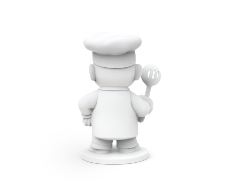 Cartoon Chef 3D print model 3D Model