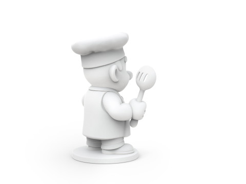Cartoon Chef 3D print model 3D Model