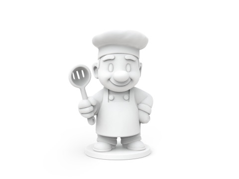 Cartoon Chef 3D print model 3D Model